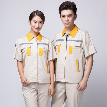 米色拼黄色任务服AD09-1