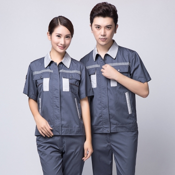  中灰拼银白工作服AD09-4