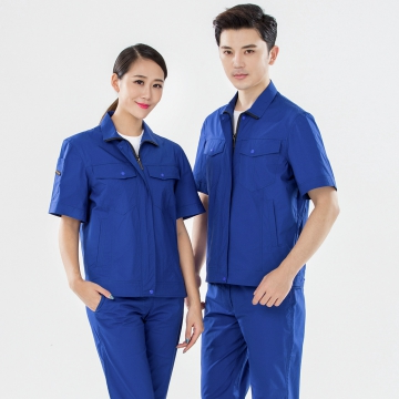 蓝色拉链工作服AD16-4