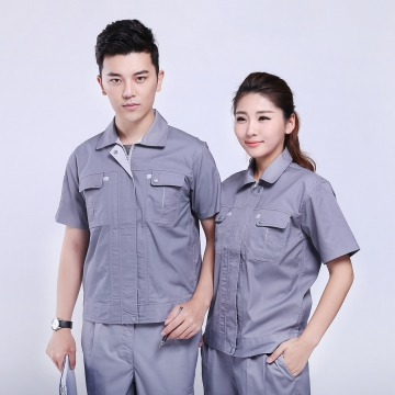 银灰色夏季工作服AD077