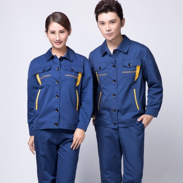 蟹清拼橘黄春季工作服价格AC06-4