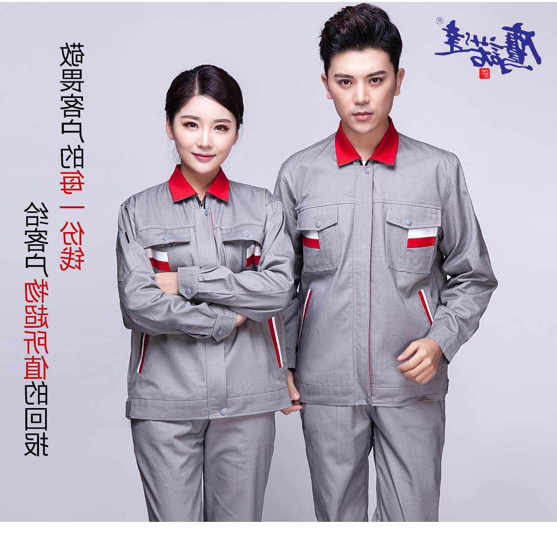 银灰拼紫红银白春秋工作服AC02-2 (图7)