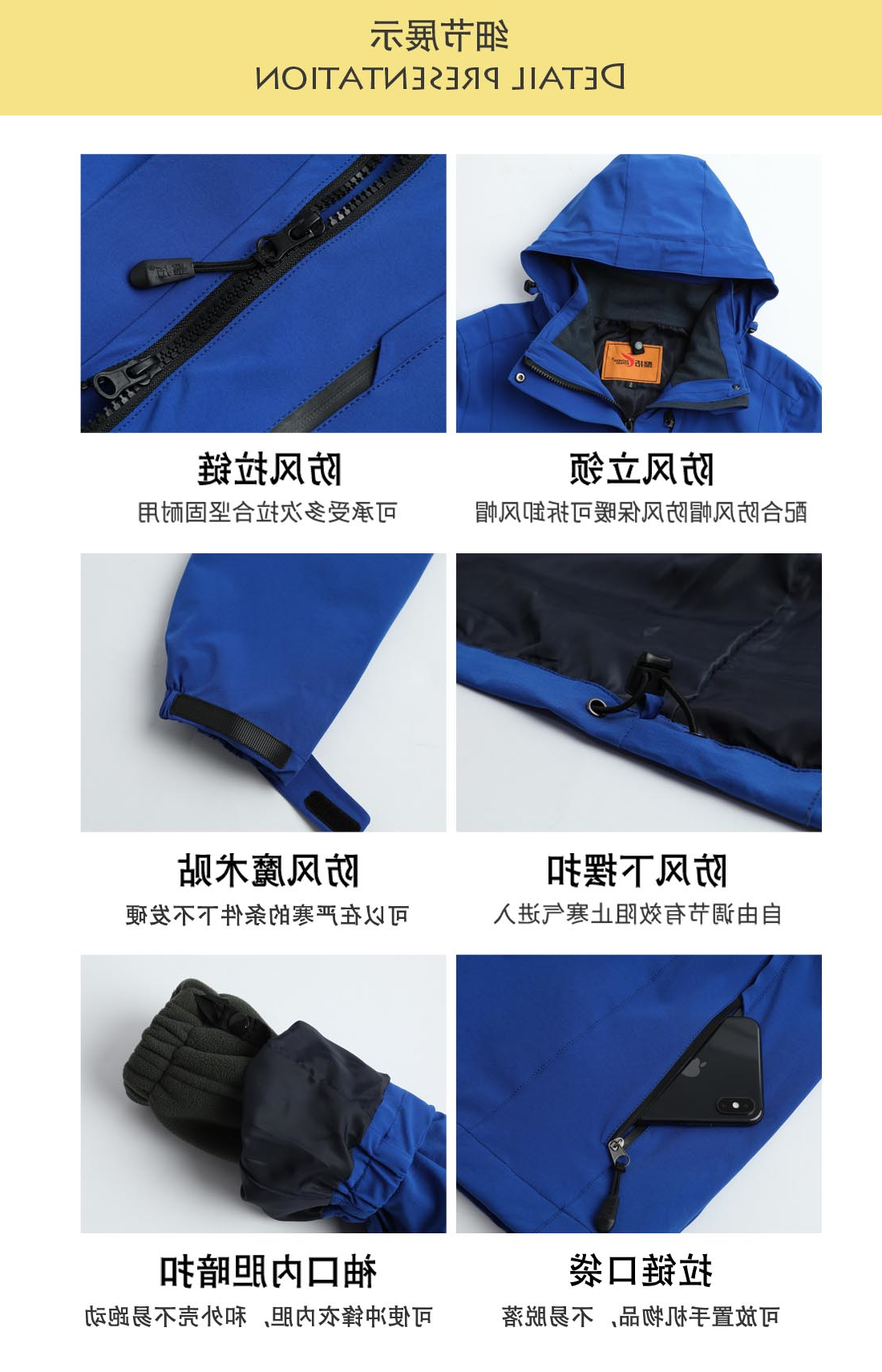 湖蓝色冲锋衣CFY1904-2(图5)